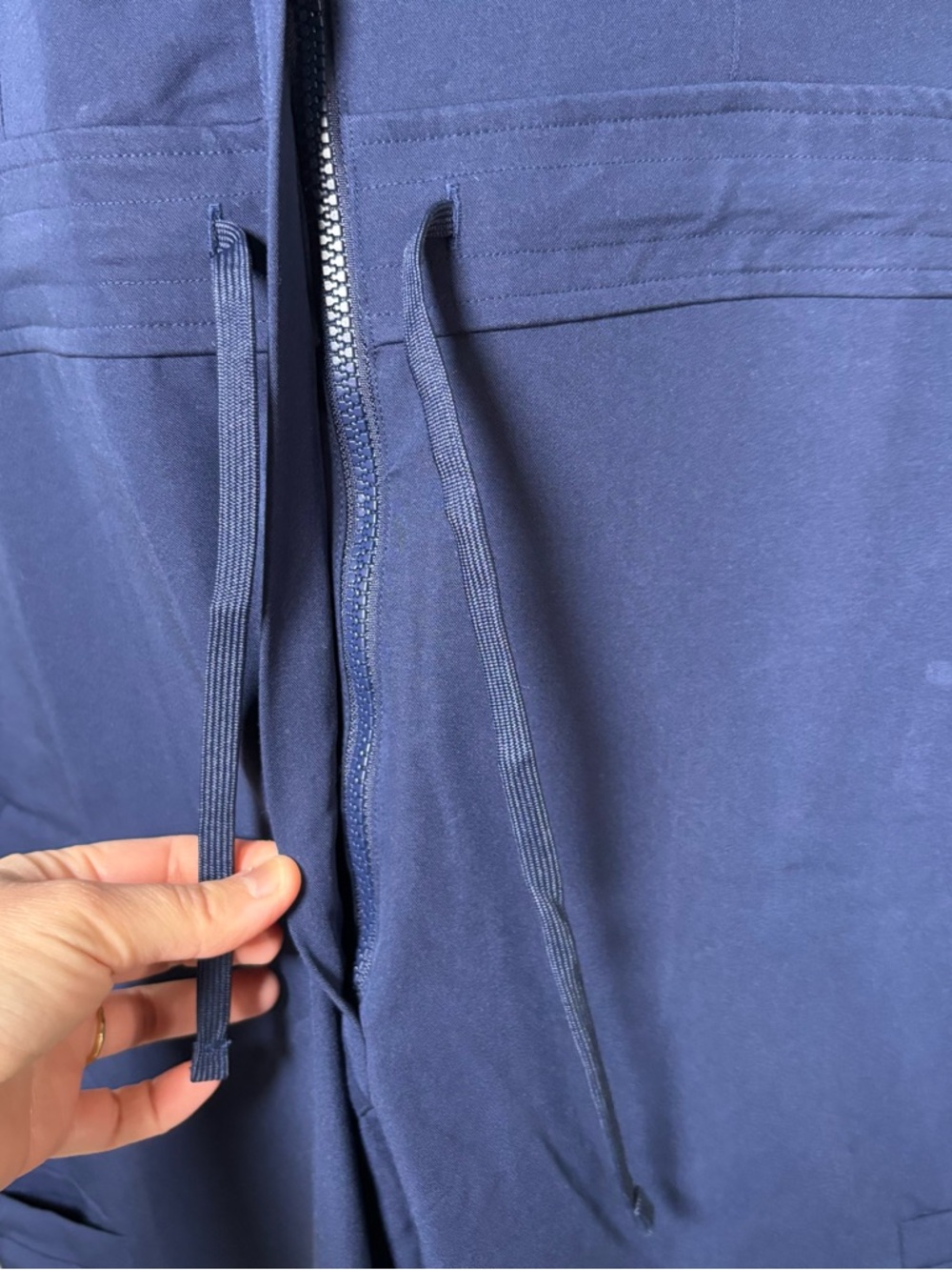 Mandala Jumpsuit Scrubs Womens XL Blue Pockets Woven Equa-Tek Full Zip Jogger - Picture 11 of 15